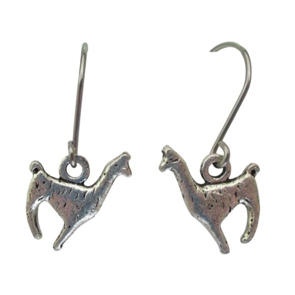 New Llama Alpaca Pierced Dangle Earrings Jewelry Gift - Picture 2 of 5